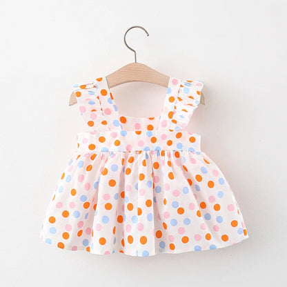 Lullaby tiny polka dot Cotton dress - 2 Pcs