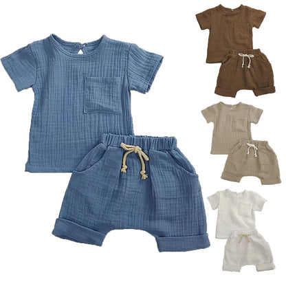 Lullaby Cotton Baby Set – Short Sleeve 2 Pcs