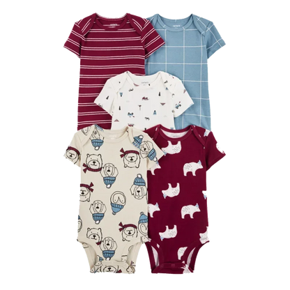 Lullaby Cotton Baby Romper – European Style  5 Pcs Set