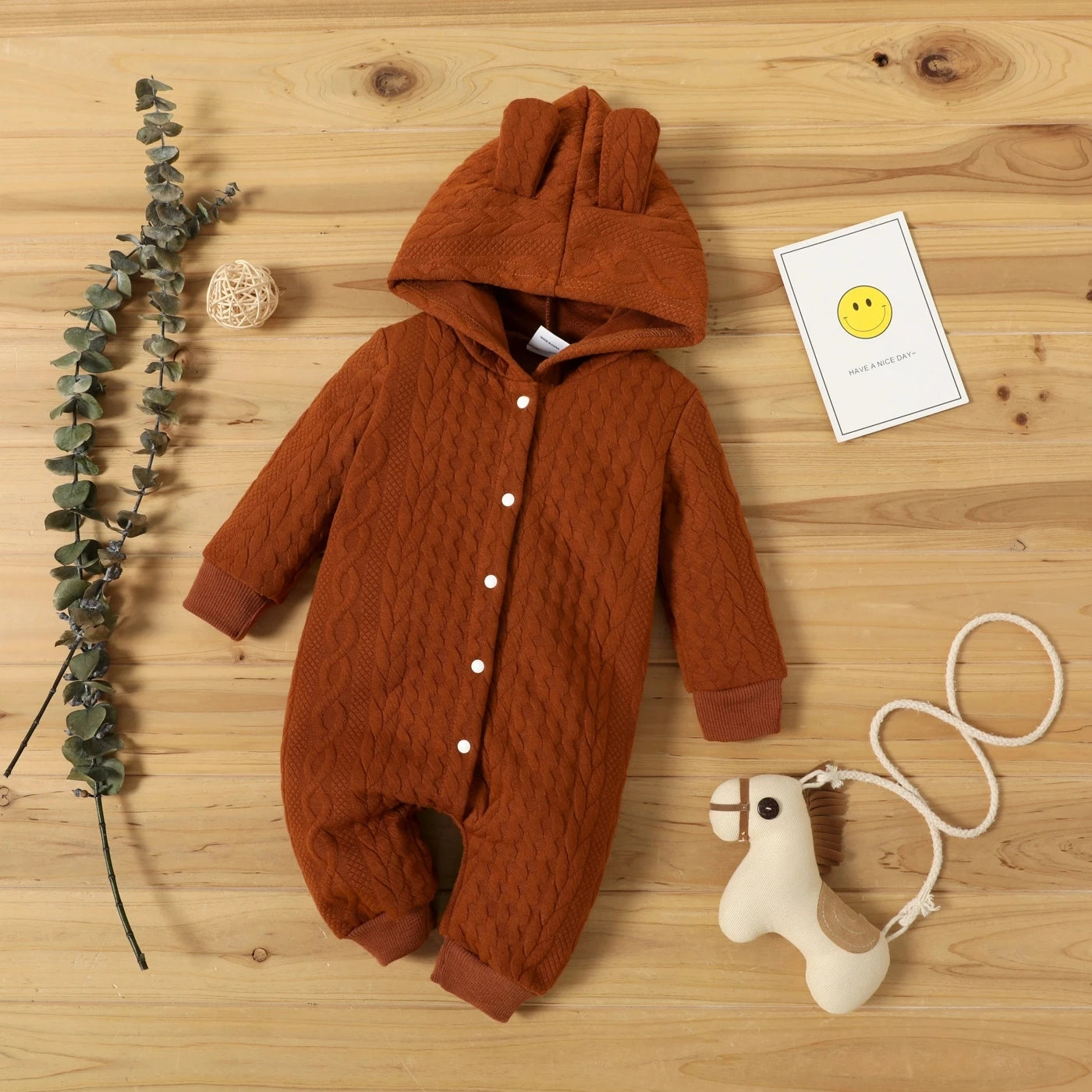 Hooded Romper – Autumn Collection 🍂