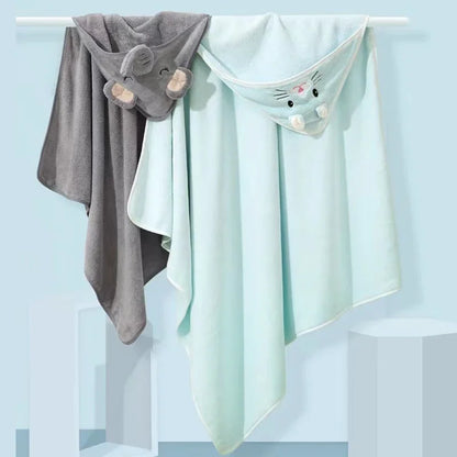 Hooded Bathrobe Towel – Coral Fleece Comfort