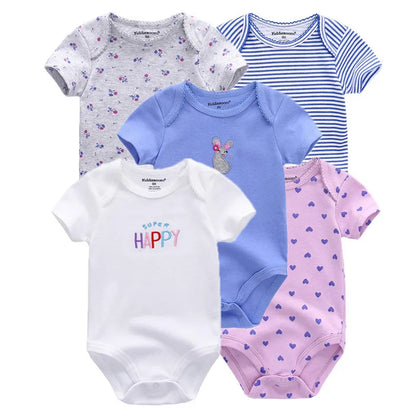 Lullaby 5-Piece Cotton Baby Bodysuit Set