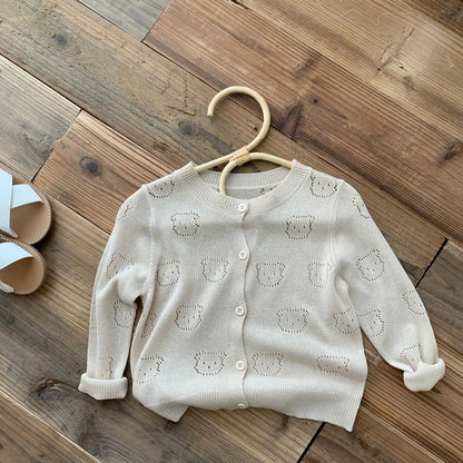 Hollow-Out Knit Cardigan – Autumn Collection 🍁