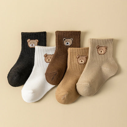 Unisex Baby Cartoon Socks – 5 Pairs