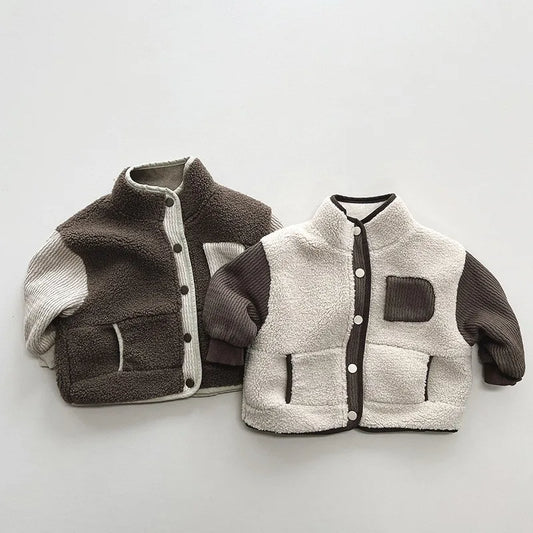 Unisex Patchwork Winter Jacket – Cozy Heavyweight Coat