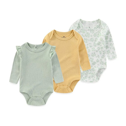 Lullaby Cotton Baby Bodysuit Pack – 3 Pcs