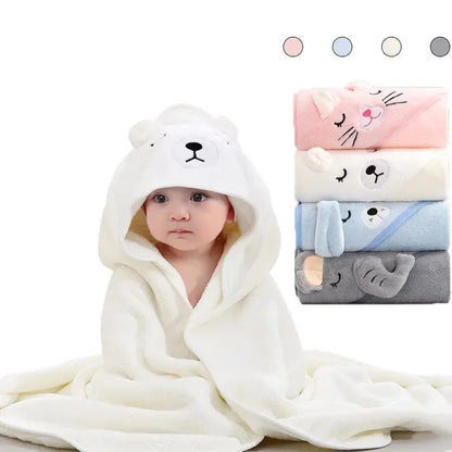 Hooded Bathrobe Towel – Coral Fleece Comfort