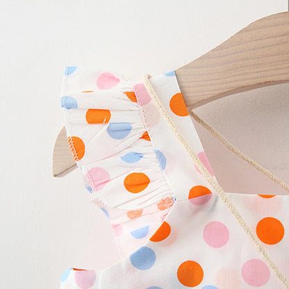 Lullaby tiny polka dot Cotton dress - 2 Pcs