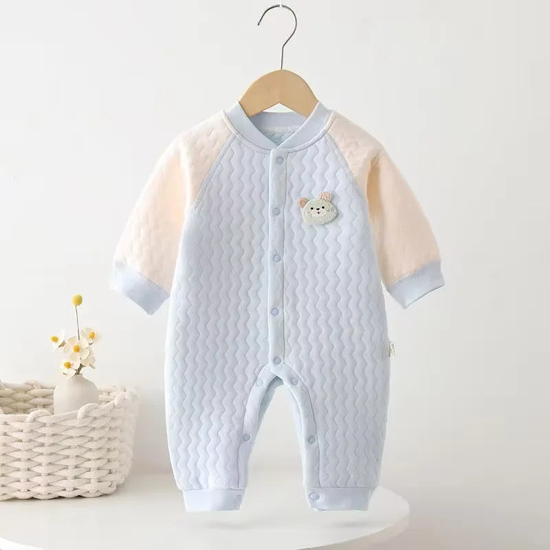 100% Cotton Romper – Unisex V-Neck