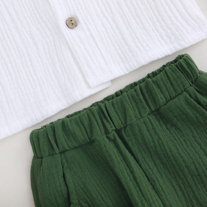 Outfit Set – Solid Long Sleeve Top & Pants