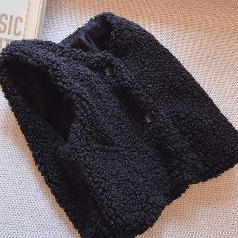 Plush Lamb Wool Vest – Autumn Collection 🍂