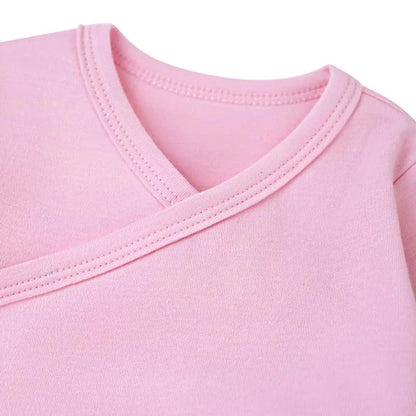 Lullaby Cotton V-Neck Baby Romper – Full-Sleeve Unisex Bodysuit