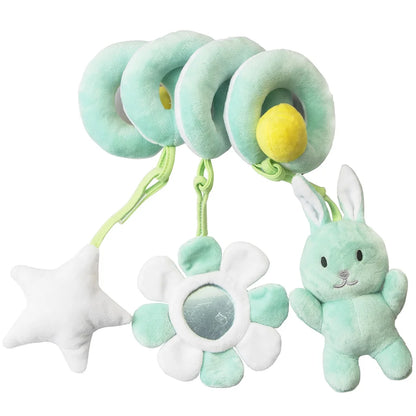 Spiral Activity Hanging Toy – With Mirror, Squeaker & Rattles