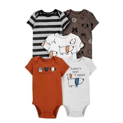 Lullaby Cotton Baby Romper – European Style  5 Pcs Set