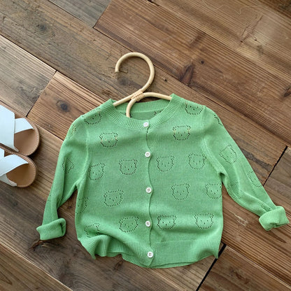 Hollow-Out Knit Cardigan – Autumn Collection 🍁