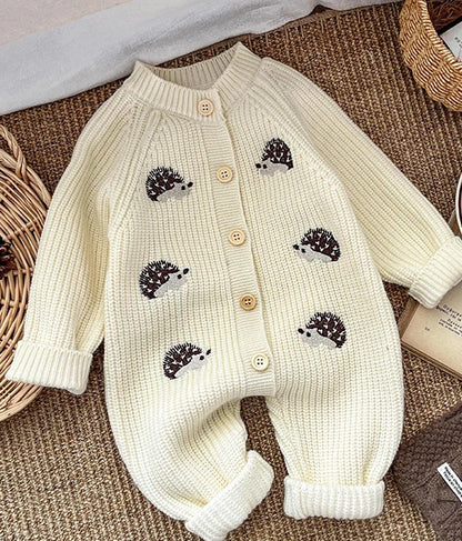 Soft Knit Baby Romper – Long Sleeve Unisex