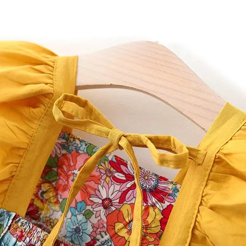 Princess Cotton Dress Comes with Hat - Summer Collection