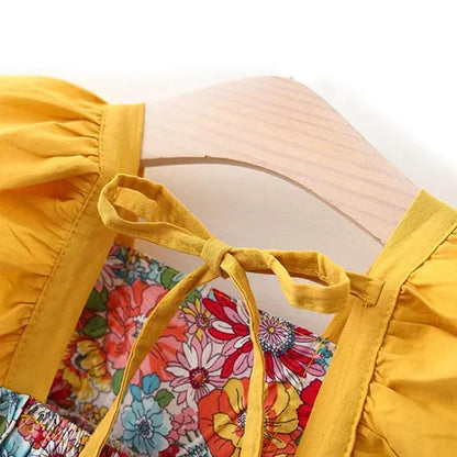 Princess Cotton Dress Comes with Hat - Summer Collection