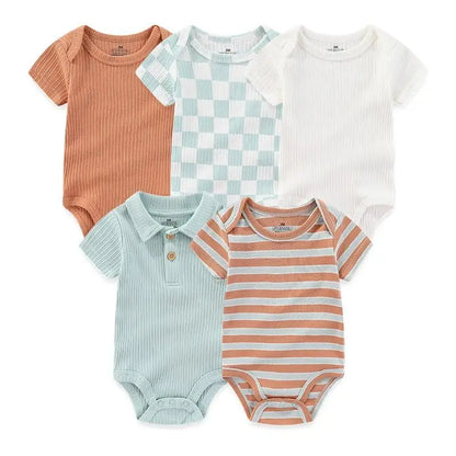 Lullaby 5-Piece Cotton Baby Bodysuit Set