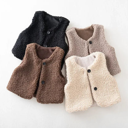 Plush Lamb Wool Vest – Autumn Collection 🍂