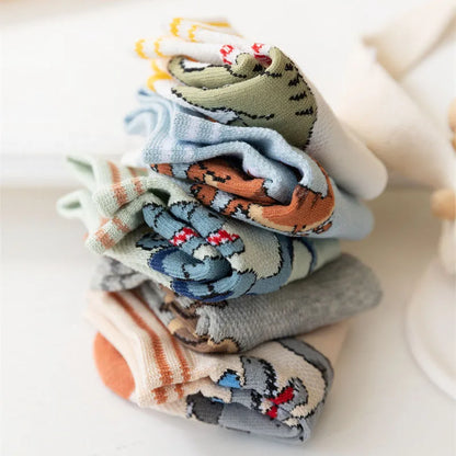 Dinosaur Socks for Boys (Pack of 5)