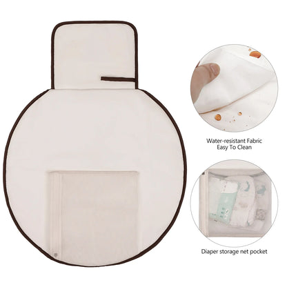 Foldable Waterproof Baby Changing Pad – Large 70×50 cm