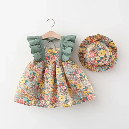 Princess Cotton Dress Comes with Hat - Summer Collection