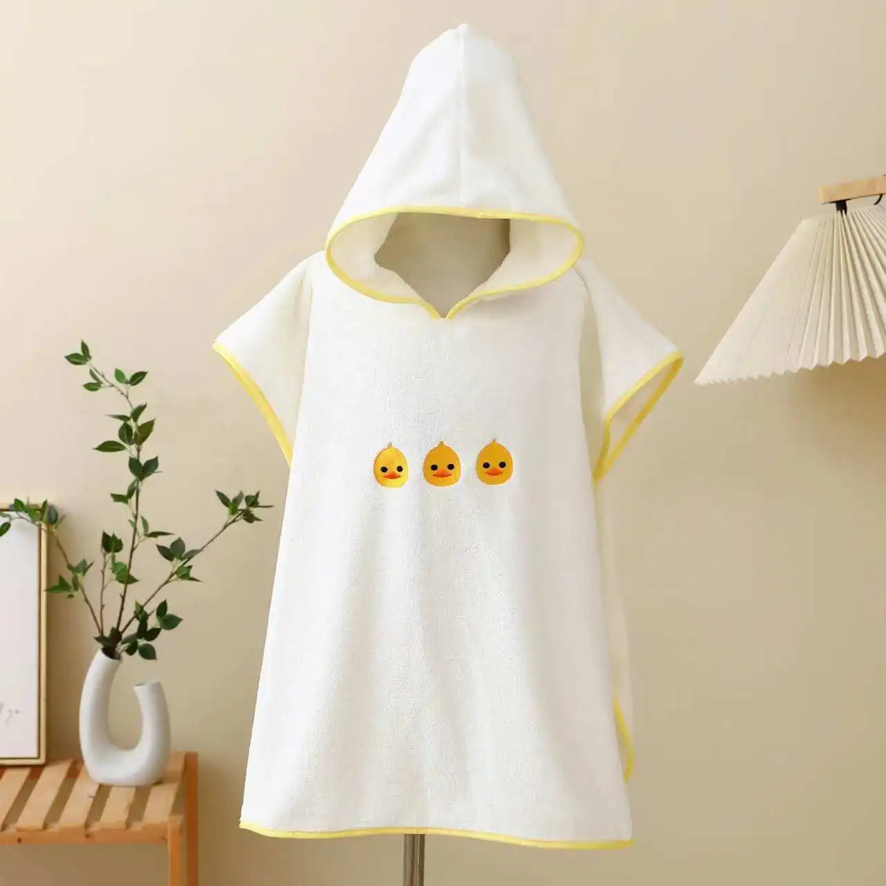 Hooded Bath Towel Cloak – Soft Coral Fleece