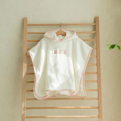 Hooded Bath Towel Cloak – Soft Coral Fleece