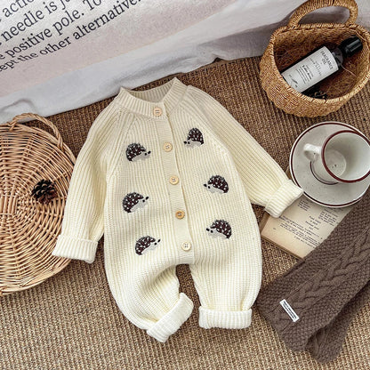 Soft Knit Baby Romper – Long Sleeve Unisex