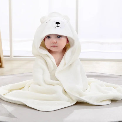 Hooded Bathrobe Towel – Coral Fleece Comfort