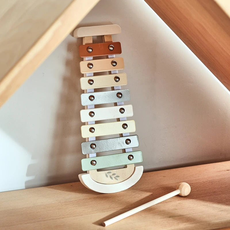 Wooden Musical Instrument Toy – Xylophone, Beads & Drum