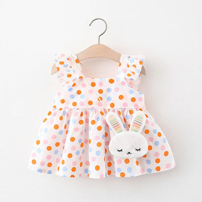 Lullaby tiny polka dot Cotton dress - 2 Pcs