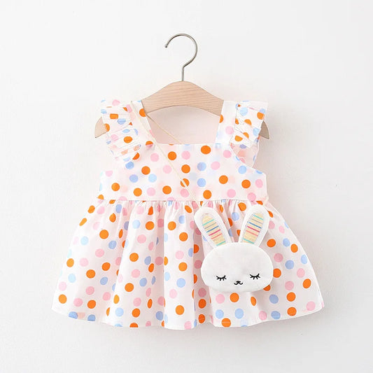 Lullaby tiny polka dot Cotton dress - 2 Pcs