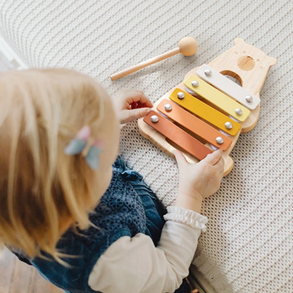 Wooden Musical Instrument Toy – Xylophone, Beads & Drum