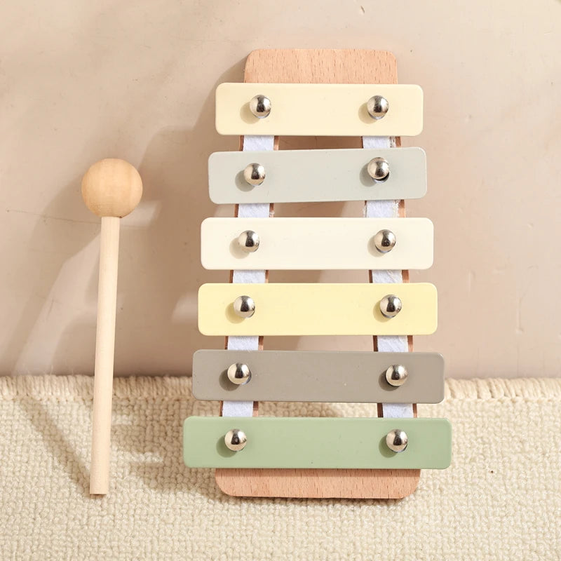Wooden Musical Instrument Toy – Xylophone, Beads & Drum