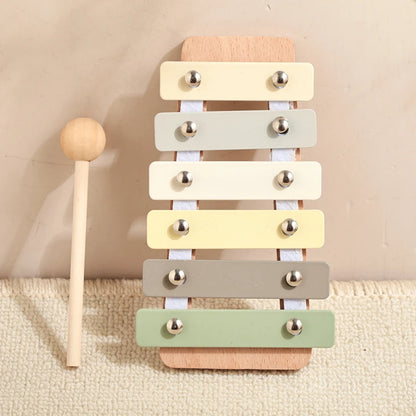 Wooden Musical Instrument Toy – Xylophone, Beads & Drum