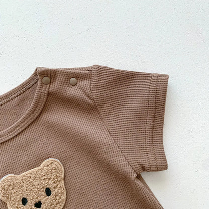 Lullaby’s Cotton Patch Bear Baby Romper