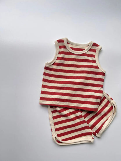 Lullaby Striped Cotton Baby Set