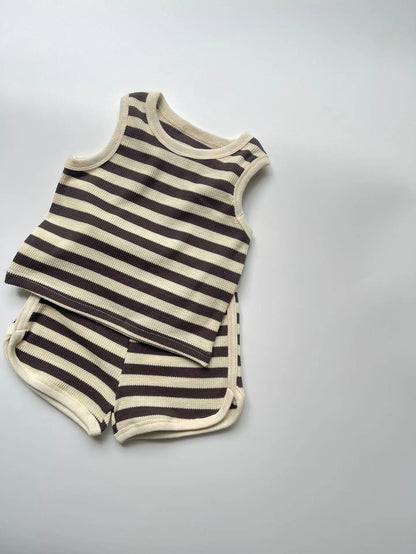 Lullaby Striped Cotton Baby Set