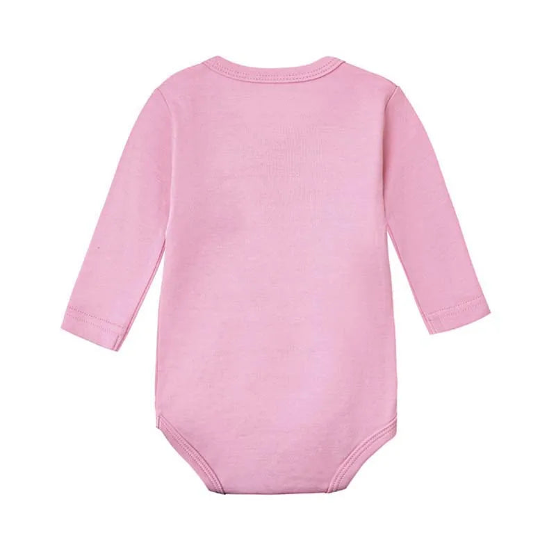 Lullaby Cotton V-Neck Baby Romper – Full-Sleeve Unisex Bodysuit