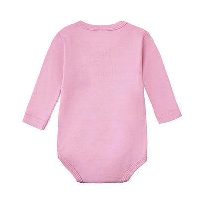 Lullaby Cotton V-Neck Baby Romper – Full-Sleeve Unisex Bodysuit