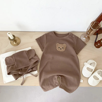 Lullaby’s Cotton Patch Bear Baby Romper