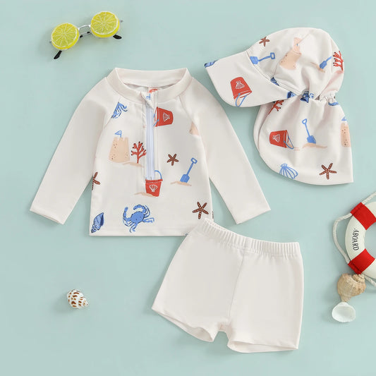 Lullaby Rash Guard Swim Set- 3Pcs
