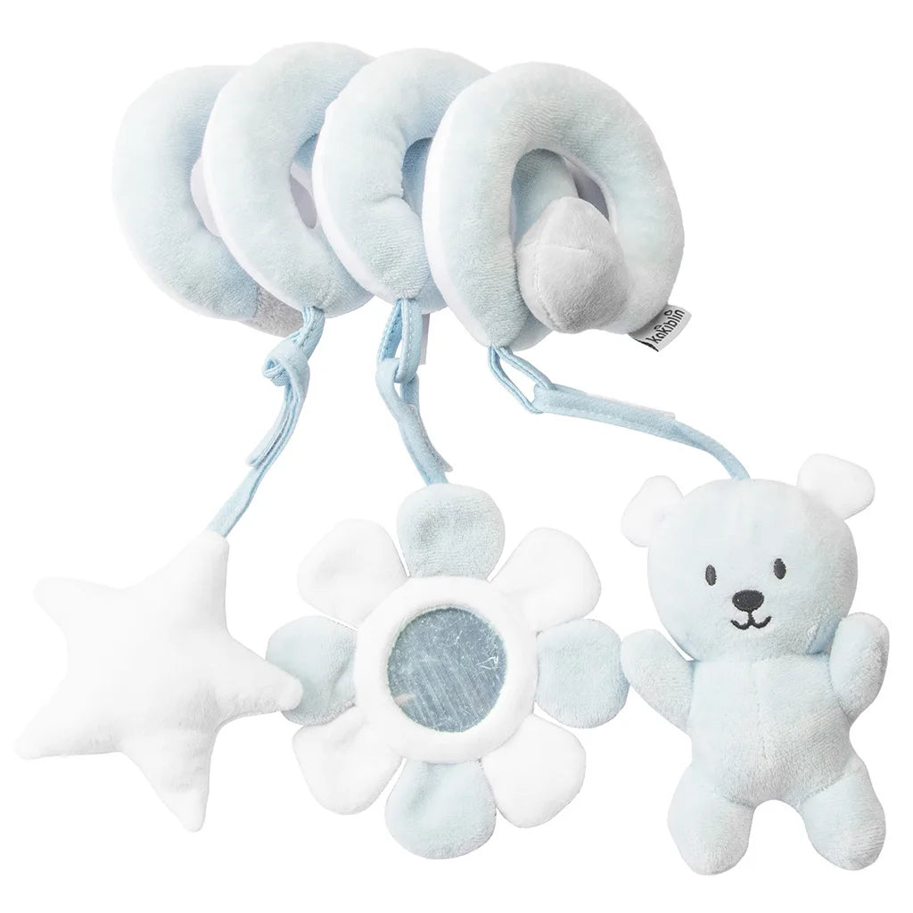 Spiral Activity Hanging Toy – With Mirror, Squeaker & Rattles