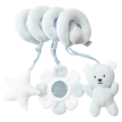 Spiral Activity Hanging Toy – With Mirror, Squeaker & Rattles