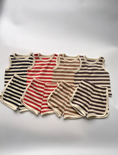 Lullaby Striped Cotton Baby Set