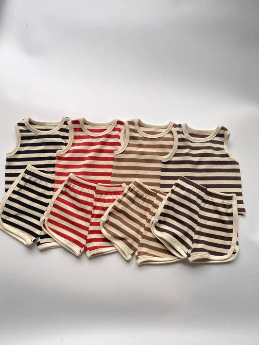 Lullaby Striped Cotton Baby Set