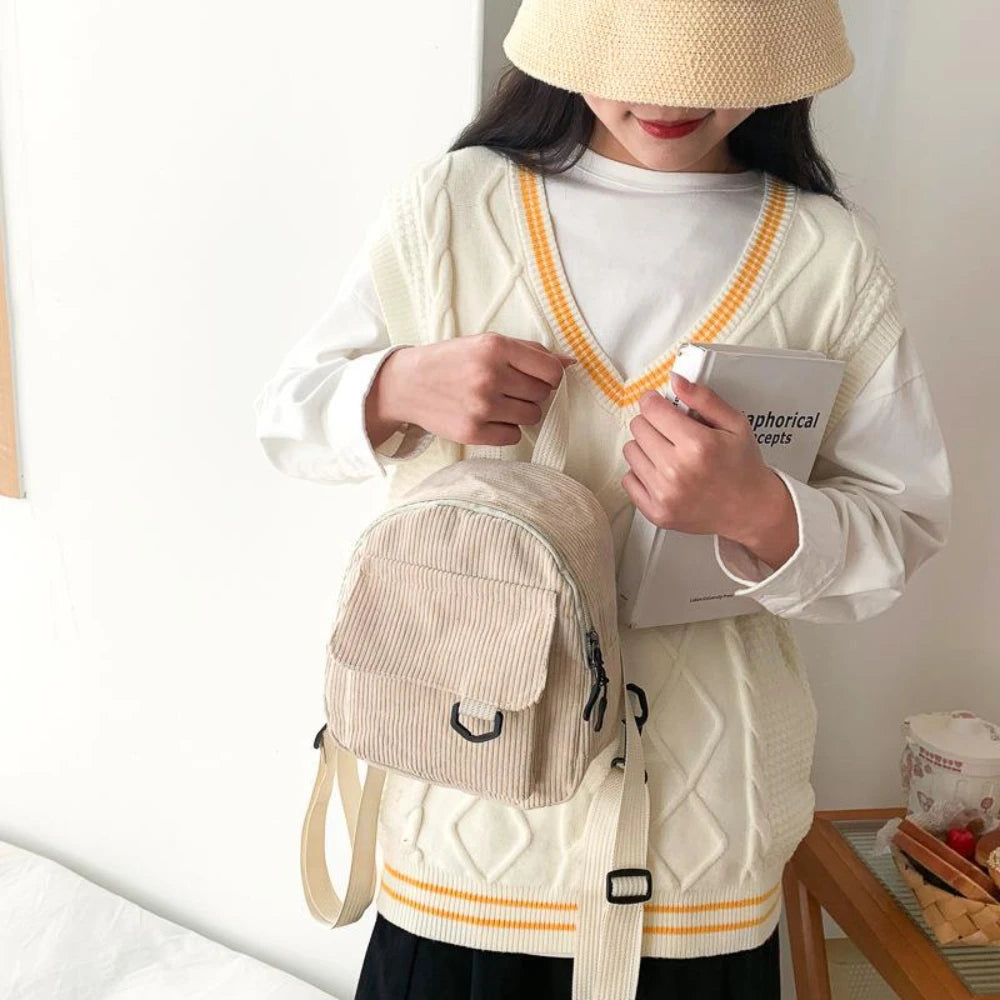 Mini Corduroy Backpack – Unisex