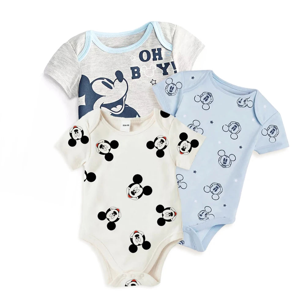 100% Cotton Bodysuit Set 3 Pcs